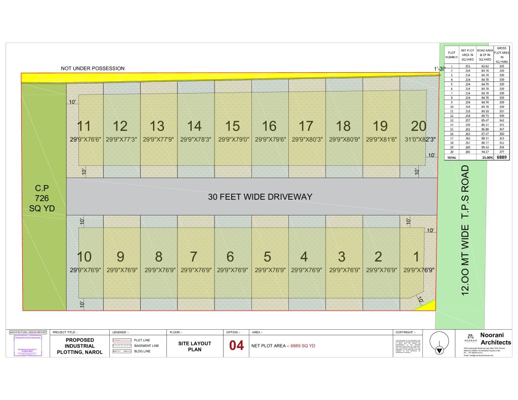 Layout and Plotting Plan of KP Estate